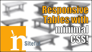 Responsive Tables with Minimal CSS