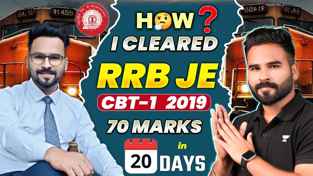 RRB JE 2024 CBT-1 | Last 20 days Strategy | Civil Engineering| Mechanical | Electrical | by Abhishek
