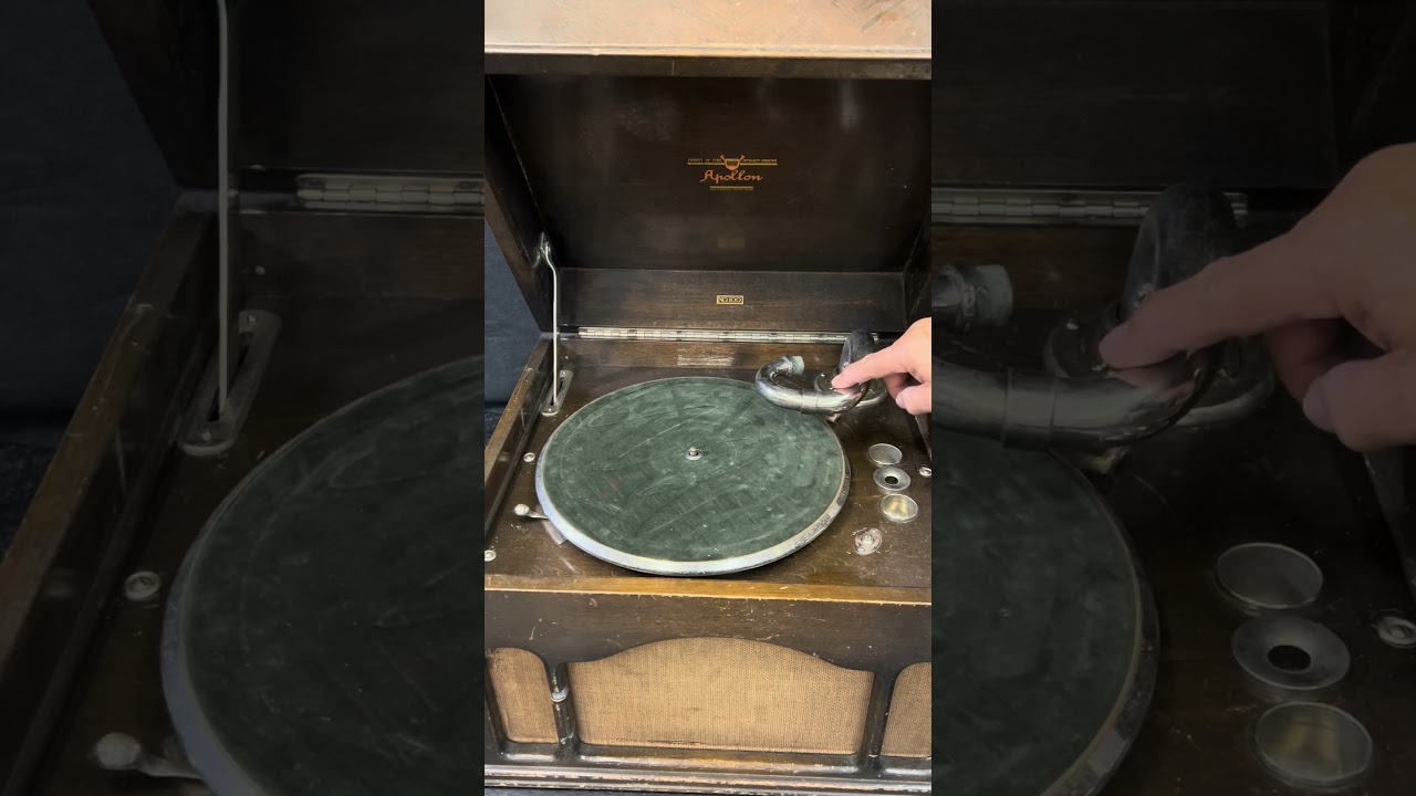 APOLLON アポロン 蓄音機 SUPERTONE 100号 名曲堂 ロング折曲げホーン 
