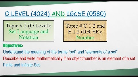 Set Language and Notation Video # 1