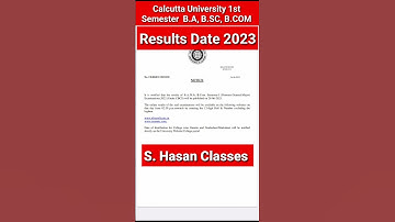 Calcutta University 1st Semester B.A, B.SC,B.COM (Hons/Gen) Results Date 2023|#shorts #youtubeshorts