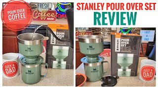 Review Stanley Camp Pour Over Coffee Brewer Maker Set with Mug,  GREAT GIFT IDEA!
