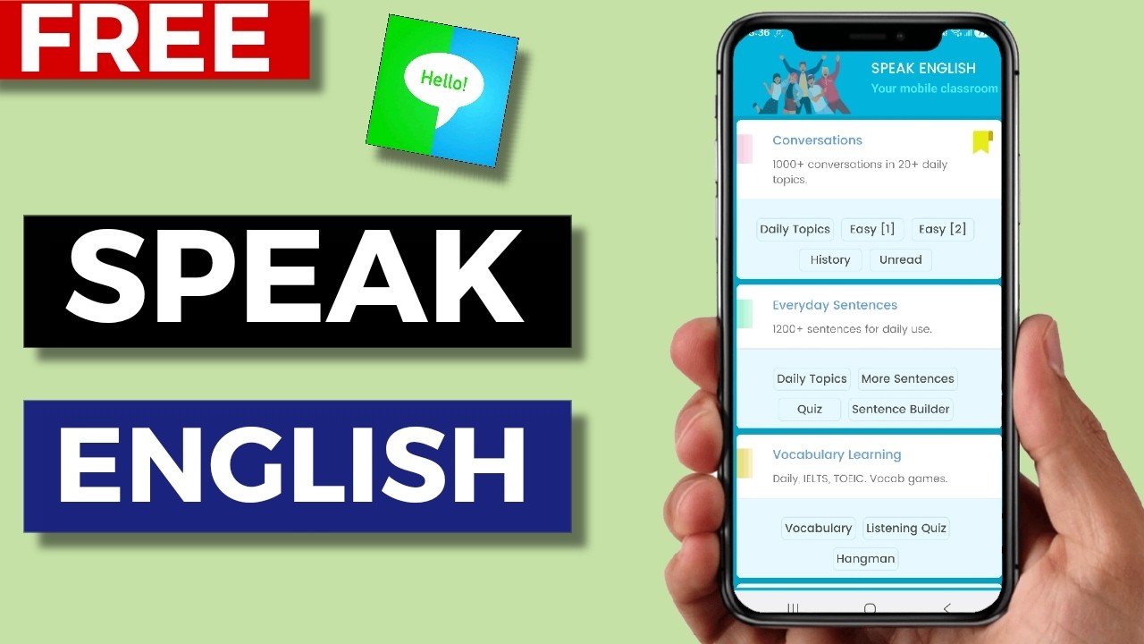 Best Free Speak English Fluently App for Android - YouTube