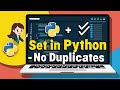 Set in Python - Real Life Examples in Tamil 💡 | Python Beginner Series