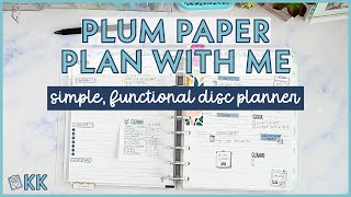 Plum Paper Plan with Me Functional Weekly Overview Simple Plans and To Do Lists in my Disc Planner