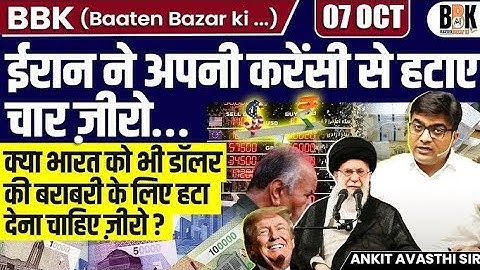 Iran Drops 4 Zeros from the Same Against Dollar? |Currency | Should India DoAvasthi Sir