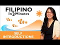 Learn filipino  filipino in three minutes  how to introduce yourself in filipino