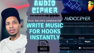 Use Words to Create a Melody Audio Cipher | AudioCipher midi generator