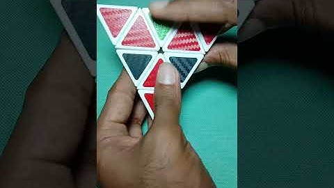 pyraminx cube solve in fail #short