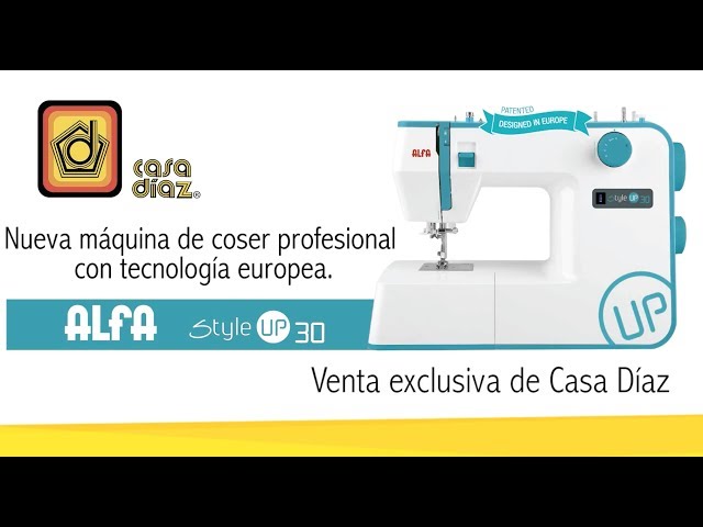 Casa Díaz - La máquina de Coser Alfa Style 30 Up, en una máquina