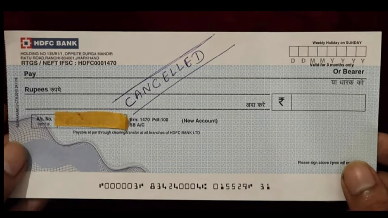 hdfc-bank-cancelled-cheque-how-to-give-infostep-youtube