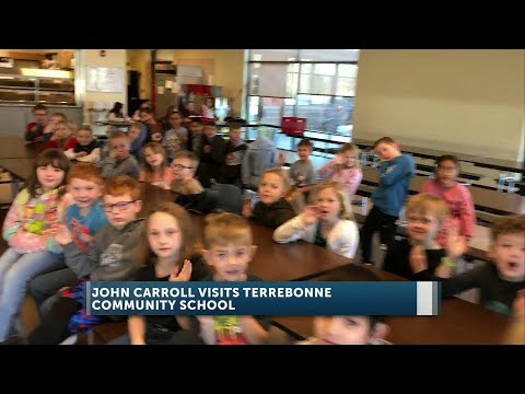 John visits terrebonne community school