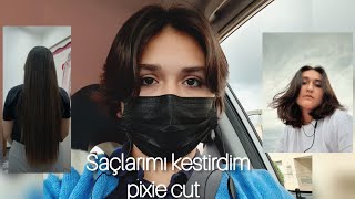 saçlarımı kestirdim |pixie cut