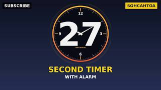27-seconds Timer | Power Naps Countdown with Alarm