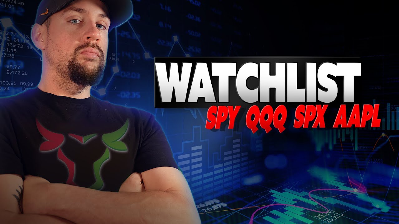 Day Trading Watchlist - SPY QQQ SPX AAPL - YouTube