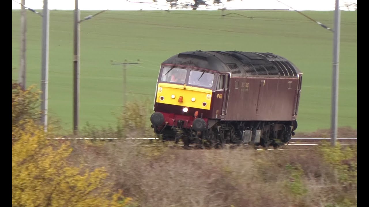 Trains on Gamston Bank, the usual and the unusual.