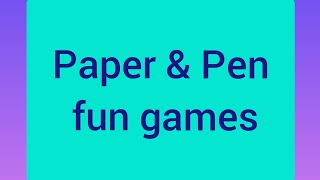 || Fun family game # 2 || Paper and pen games for children || kitty party games ||