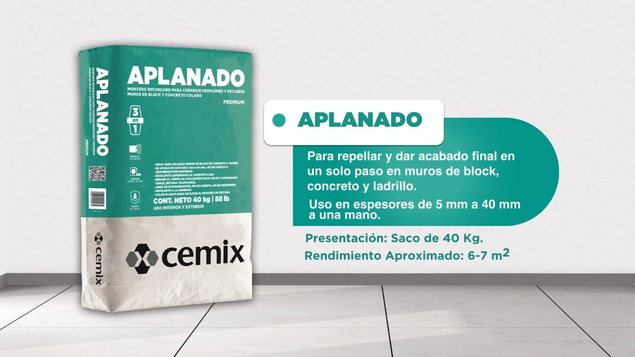 CEMIX APLANADO - Más productividad por menos tiempo, repella, aplana y