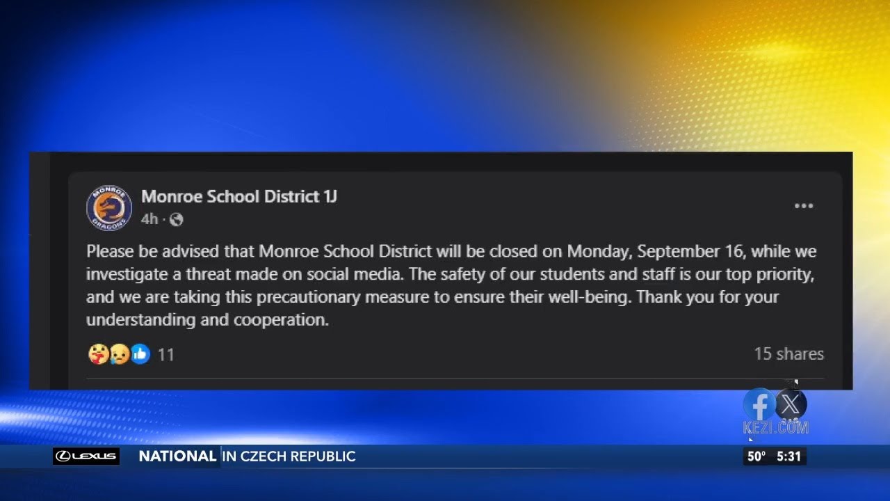 Monroe School District classes closed due to threats - YouTube