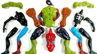 Assemble Venom Carnage VS Siren Head VS Spiderman VS Hulk Smash Avengers Superhero Toys