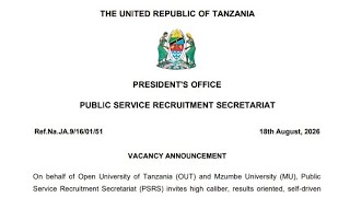 NAFASI ZA KAZI OUT & MZUMBE 2026 🔥 Ajira Mpya Chuo Kikuu Huria na Mzumbe | APPLY NOW screenshot 5