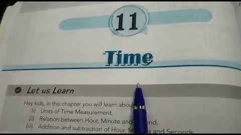 Class 5 chapter 11 Time Part 1