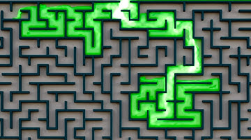 Glowing Fluid Fusion 🌟 Enters the Maze #satisfying #simulation