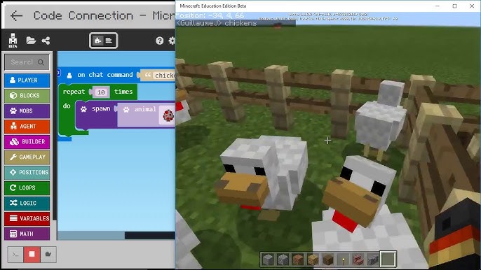 Code Builder in Minecraft Education – Minecraft Education