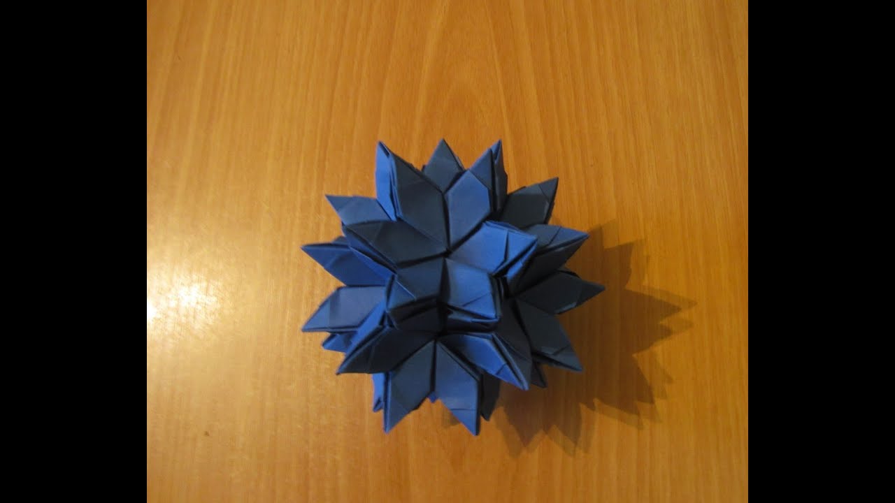 Оригами кусудама звезда. \ Origami Star Kusudama.