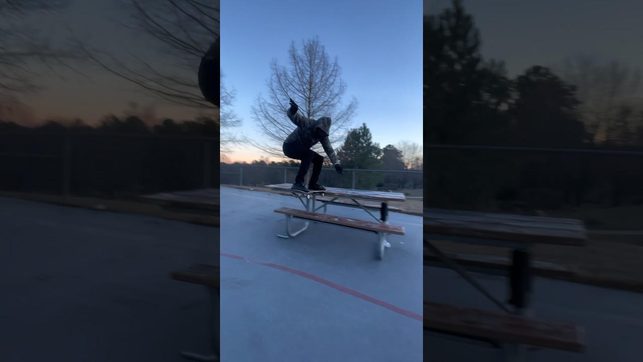 Quan/ aka str8up_za skating a full size picnic table 