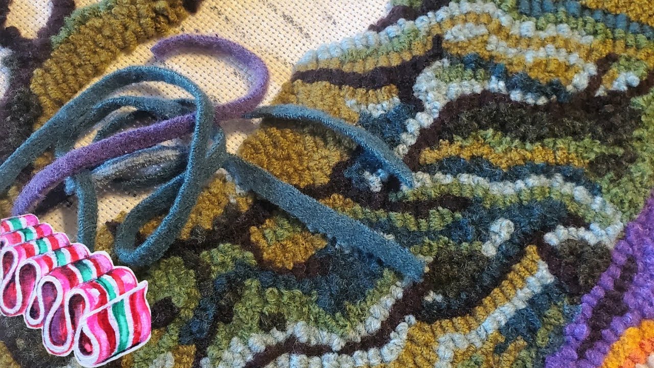 Color Remover Experiment on Rug Hooking Wools - DoodleDog Primitives