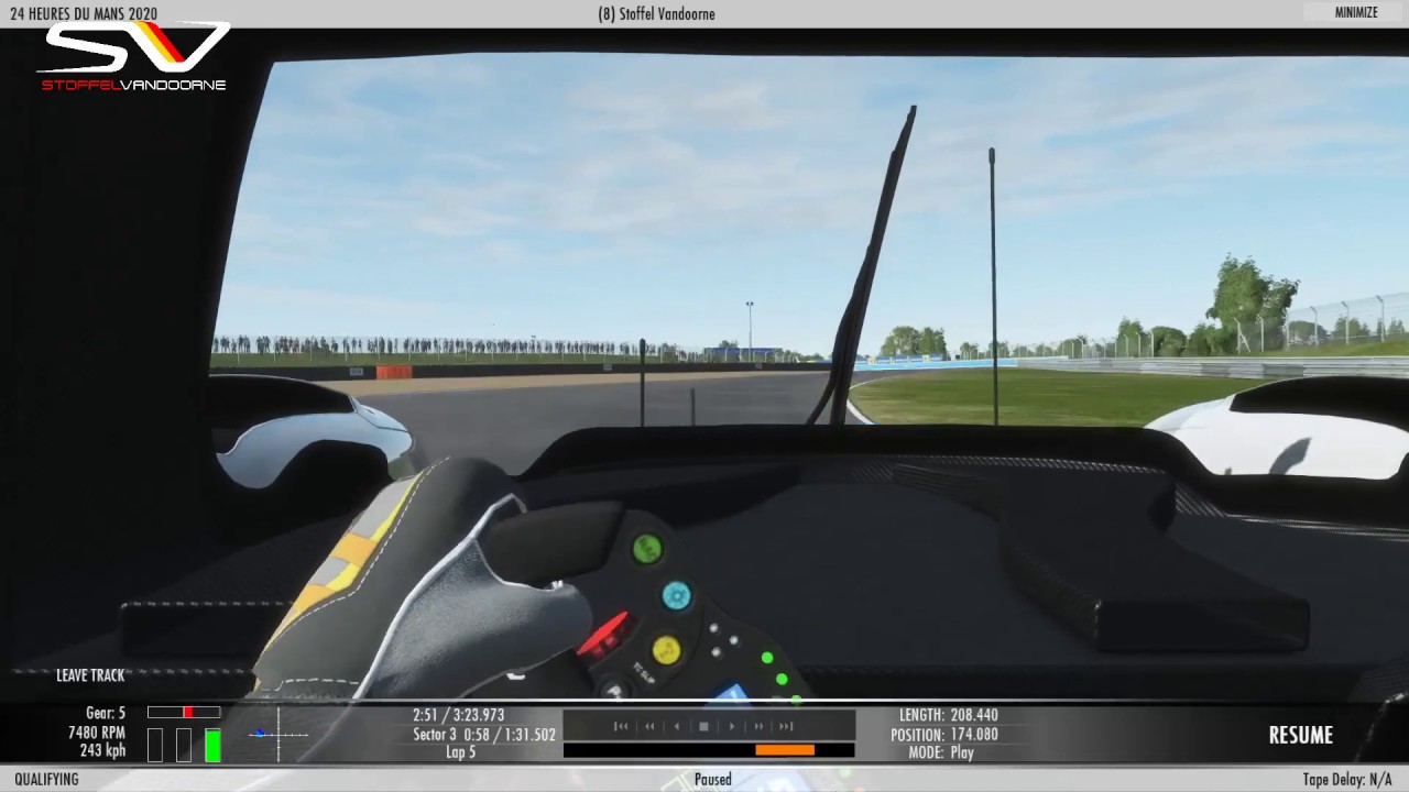 Virtual 24H Le Mans Qualifying lap - P6