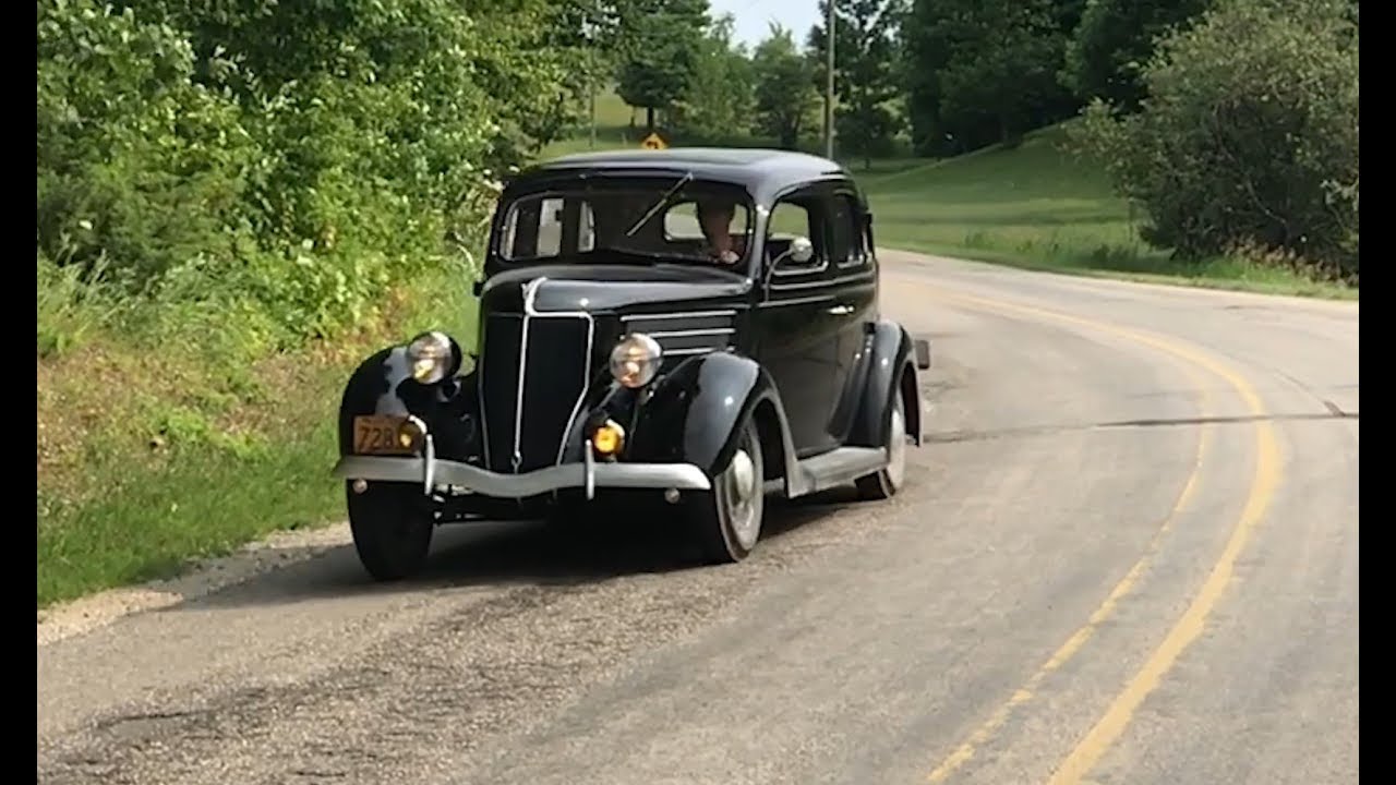 1936 Ford Flathead V8 Road Trip -- No Talking, No Music