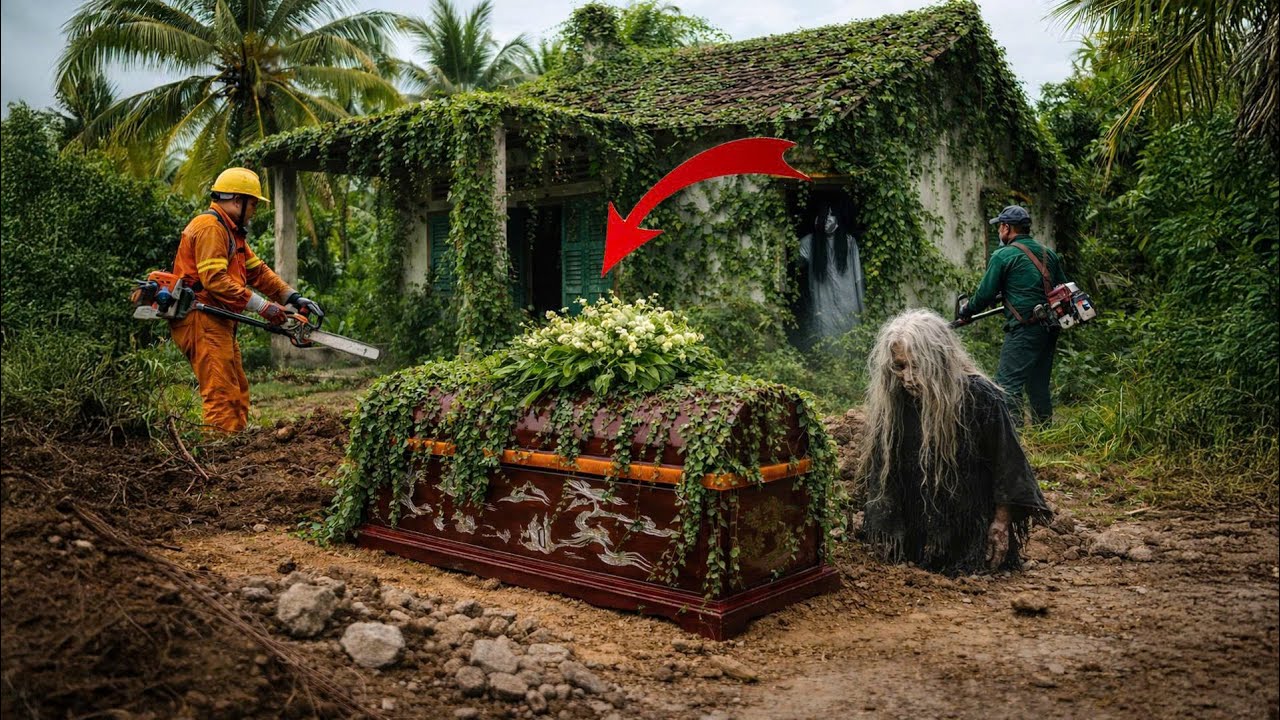 Time-Lapse: Cleaning an Abandoned House Reveals a Coffin 😱 A Mysterious Figure Appears
