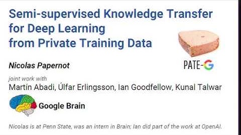 ICLR oral - Semi-supervised Knowledge Transfer for Deep Learning from Private Training Data