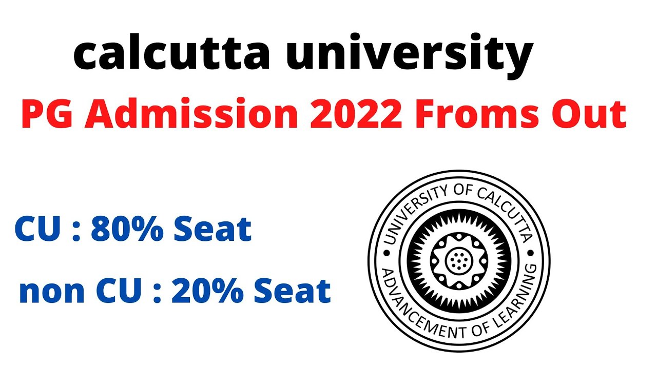 calcutta university PG Admission 2022 Froms Out - YouTube