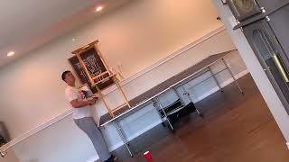 The tiny pong table tower shot!