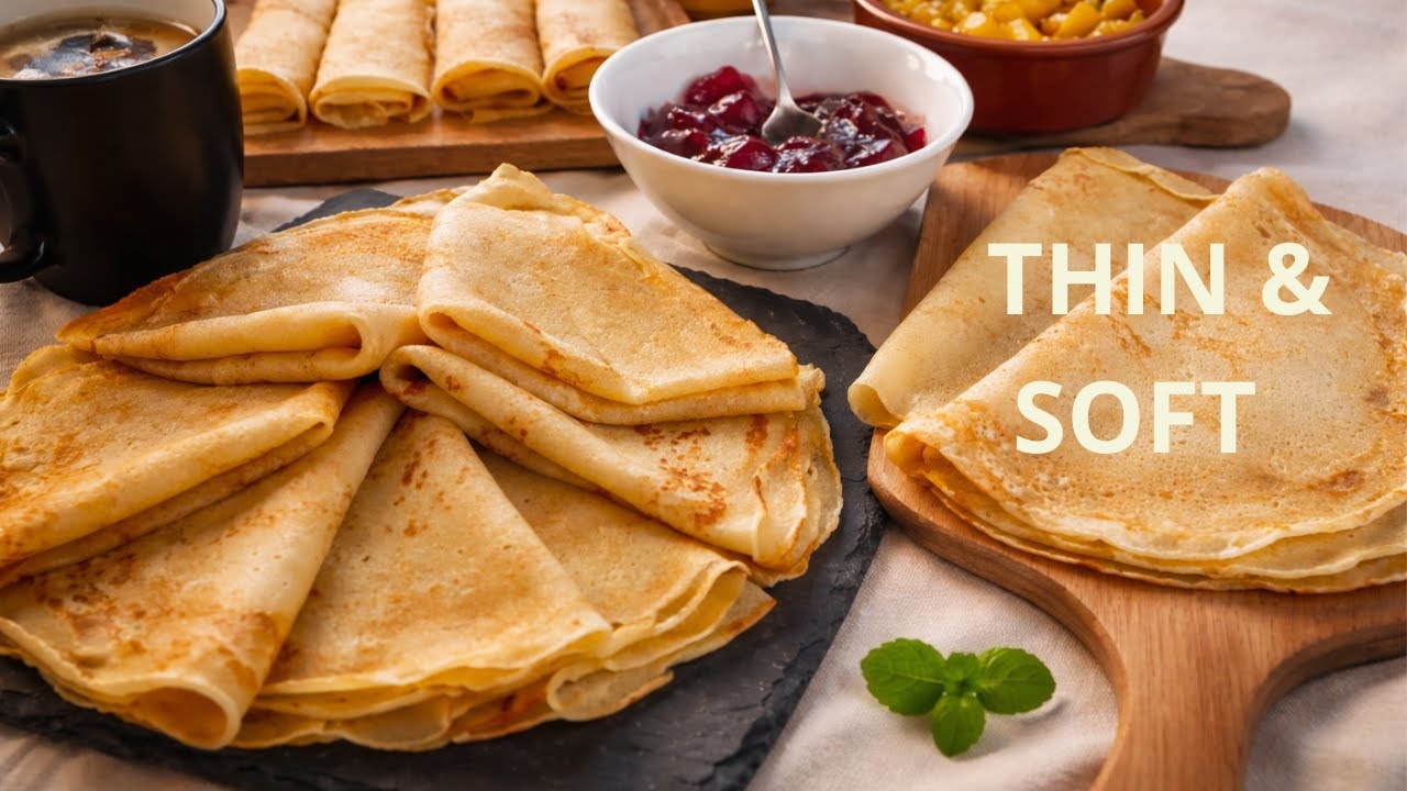 Classic French Crêpes Recipe  🇲🇫  Easy Homemade French Pancakes