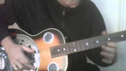 fretless resonator guitar, finger style open tuning