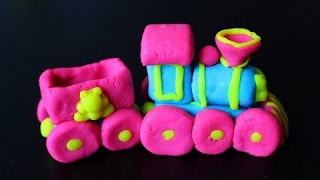 Play-Doh Creations How To Make A Choo Choo Train. Educational Videos For Children.