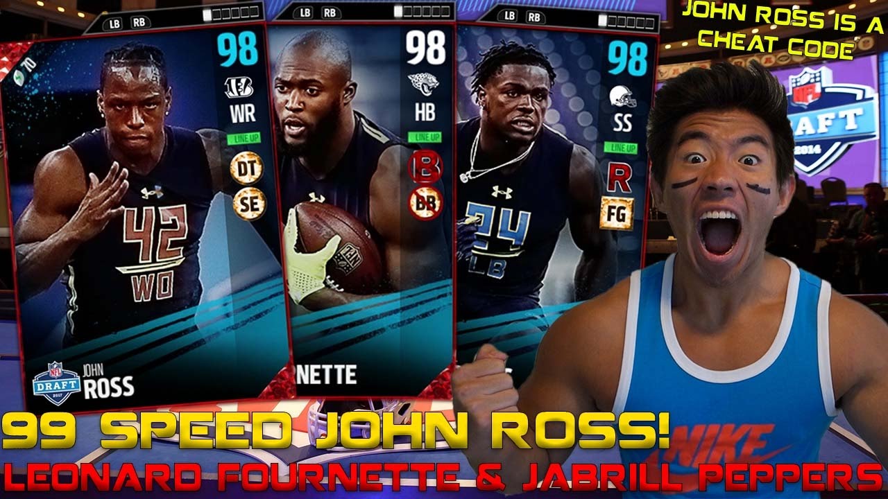 99 SPEED JOHN ROSS! FASTEST CARD IN THE GAME! FOURNETTE & PEPPERS! MADDEN 17 ULTIMATE TEAM