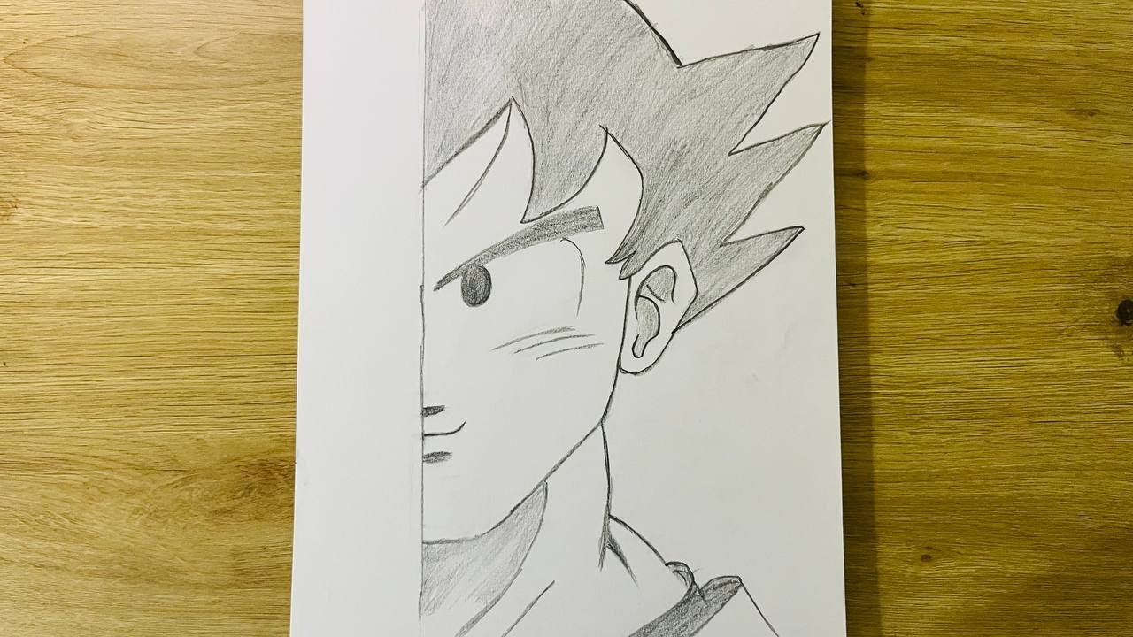 Easy drawing Goku / Full progress / Step by Step - YouTube