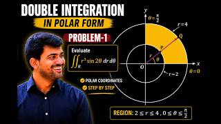 Double Integration in Polar Coordinates Problem 1 | Step by Step Explanation