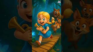 Luna Stole a Trumpet and Summoned Forest Animals?! 🦊🎺 | Cute 3D Animation Short #shorts #lunabelle