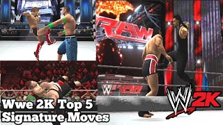 Wwe 2K Top 5 Signature Moves || Android Game 2K(2015) || #38 screenshot 4
