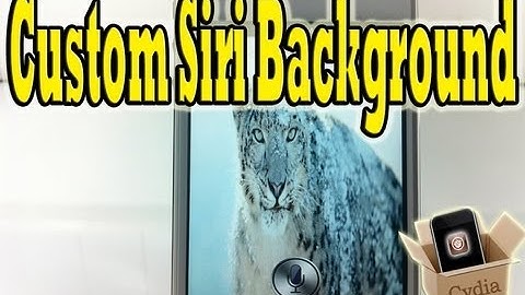 How To Change Siri Background To Any Picture You Want With Custom Siri Background (Cydia Tweak)
