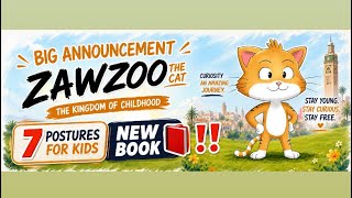 New Book - ZAWZOO THE CAT - 7 Postures for Kids - The Kingdom of Childhood