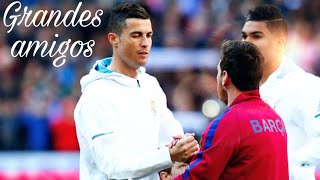 Cristiano ronaldo y messi momentos ...