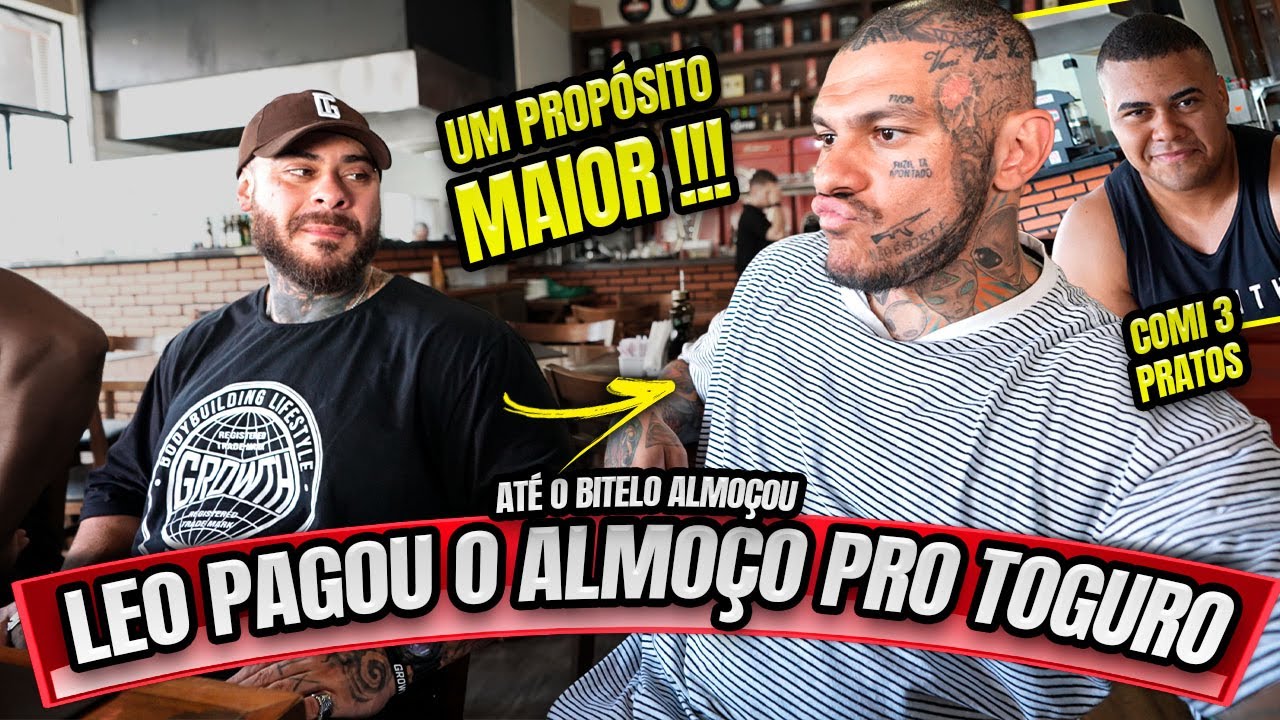 LÉO STRONDA PAGOU O ALMOÇO DO TOGURO E DE TODOS NA MESA - BITELO COMEU 3 PRATOS!