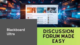 How to Post & Respond in Your Discussion Forum in Blackboard Ultra